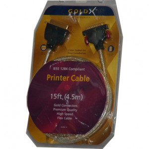 15 Foot GoldX IEEE 1284  Printer Cable .