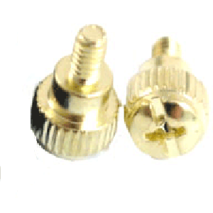 Gold Alpha and Omega Metal Thumb Screws for Desktop Case, Model: SCREW-TS-G