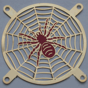 Multi-Color 80mm Fan Grill Red Spider Plated Thin Copper Golden