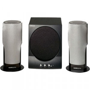 HANNspree Armor 2.1 Channel 3-Piece Subwoofer & Satellite Speaker System, SS13-21U1-001