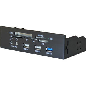 nMedia 5.25in All-in-1 SDXC Internal Card Reader, w/ USB2.0, USB3.0 and HD Audio Ports