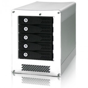 iStarUSA Tower 5-Bay Hot-Swap SATA to eSATA Multiplier Port HDD Enclosure. Model: iAGE520ES-PM.