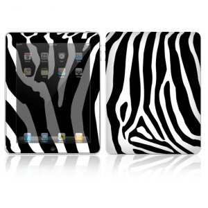 Decal Skin Apple iPad Skin - Zebra Print, Made out of Vinyl, P/N: IPD-YU33.