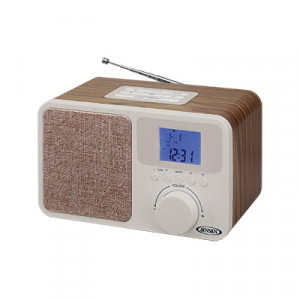 Spectra Jensen JCR-315 Digital AM/FM Dual Alarm Clock Radio with Wood Cabinet