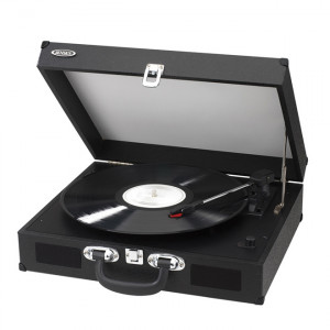 Spectra Jensen JTA-410 Portable 3-Speed Stereo Turntable (Black)