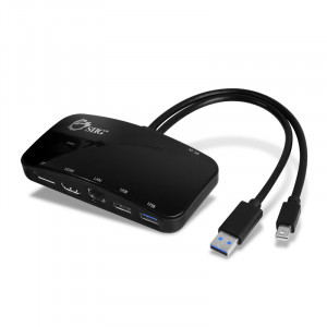 SIIG JU-H30412-S1 Mini-DP Video Dock with USB 3.0 LAN Hub