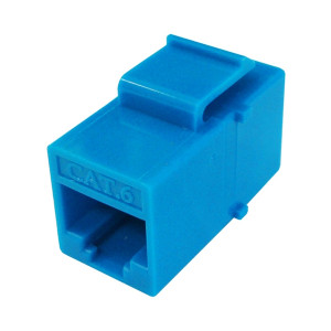 Primus Cable K65-2540-CJ-BL CAT6 Inline Coupler, Unshielded, Snap-In w/Latch, Blue