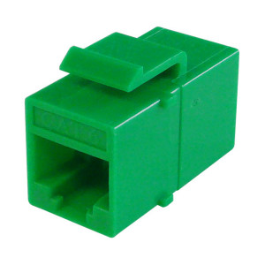 Primus Cable K65-4181-CJ-GR CAT6 Inline Coupler, Unshielded, Snap-In w/Latch, Green