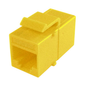 Primus Cable K65-4185-CJ-YL CAT6 Inline Coupler, Unshielded, Snap-In w/Latch, Yellow