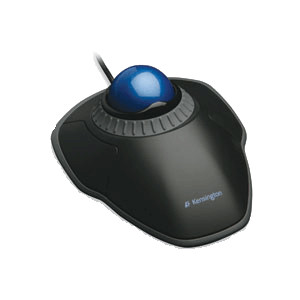 Black Kensington Orbit Optical Trackball Mouse with Scroll Ring