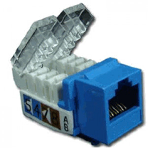 Blue Cat 5E Toolless RJ45 Keystone Jack