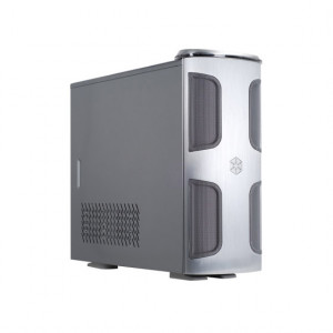 Silver SilverStone Kublai ATX Mid Tower Computer Case KL03S, w/ 120mm Fans.