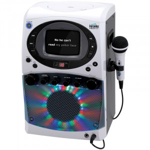 Spectra Karaoke Night KN355 CD+G Karaoke System with LED Light Show and B/W Monitor.