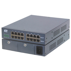 KTI Networks KPOE-800-1P 8-Port PoE Midspan Injector with 1 of 60W Power (60W for remote PoE PDs), 19-inch Rack Mounting Support