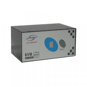 Linkskey LDV-DM02ESK 2-Port Dual Monitor DVI PS/2 KVM Switch