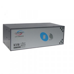 Linkskey LDV-DM04ESK 4-Port Dual Monitor DVI PS/2 KVM Switch