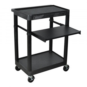 Black Luxor LT342S Endura Presentation Station / Multipurpose Cart 