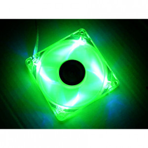 Logisys 80mm UV Green LED Fan