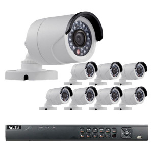 Directron Surveillance Value Kit LTD8308-8HDTVIB 8-Camera 1080p HD-TVI Bullet Security Camera System
