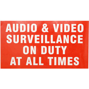 LTS LTSTICKER 11in x 6in CCTV Security Warning Sticker Decal, Weather Resistance, Environmentally Safe