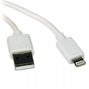 Tripp Lite M100-003-WH 3-ft (1M) USB Sync / Charge Cable with Lightning Connector