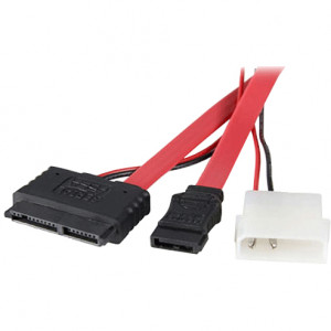 StarTech.com 12in Micro SATA to SATA with LP4 Power Adapter Cable, Model: MCSATAF20