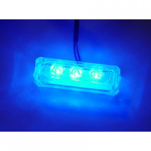 Logisys Blue Clear Water Resistant 3 LED Step Light