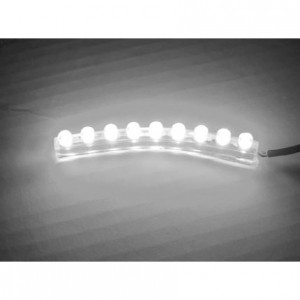 Logisys White 9 LED Flexible Water-proof Light Strip, Model: MD9FWT
