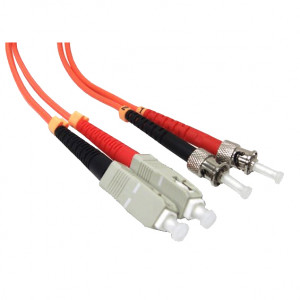 1-Meter (3.28 feet) SC-ST Multimode Duplex Fiber Patch Cable, 62.5/125, OM1, Model: MD-SCST-1M