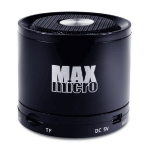 Max-Micro WAVE Portable Mini Bluetooth Speaker (Black), 100Hz - 20KHz, TF Card (Micro SD) Slot, Mini