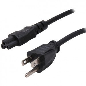 1-Foot Premium Power Cord (Black) for Laptop / Notebook Polarized
