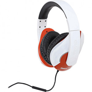 White/Red Syba Oblanc SHELL200 Lightweight and Comfortable 2.0 Stereo Headphone, Massive 50mm Driver