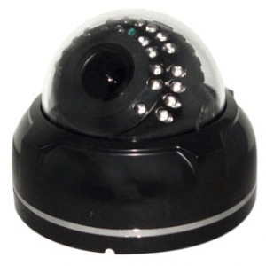 CCTVSTAR 1/3in Ultra High Res CCD Internal Dome Camera PD-700HI2812-B, 2.8-12mm Varifocal Lens, 700 TV Lines, 3-Axis, 24 IR LEDs, Color: Black.