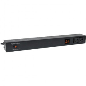 CyberPower 120V AC 1U Rackmount Metered Power Distribution Unit, 12 NEMA 5-20R Outlets, 15ft Power Cord, Model: PDU20MT2F10R