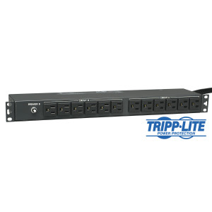 Tripp Lite PDU2430 2.9kW Single-Phase 120V Basic PDU, 24 NEMA 5-15R Outlets, NEMA L5-30P Input, 15 ft. Cord, 1U Rack-Mount