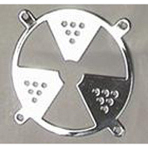 Plated Steel 120mm Fan Grills Radiation Chrome