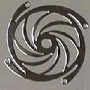 Plated Steel 80mm Fan Grills Hurricane Swirl Chrome