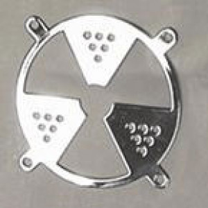 Plated Steel 80mm Fan Grill Radiation Chrome