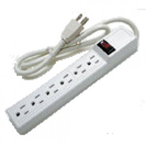 Electronic power Strip, 6-outlet Power Strip, w/ 12 feet Power Cord