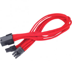 Red Silverstone Sleeved Extension Power Supply Cable with 1 x 8-Pin to PCI-E 8-Pin (6+2) Connector, P/N: PP07-PCIR