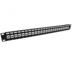 CAT 6A 24-Port 1U Rack Mount Network Patch Panel