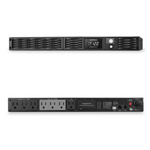 CyberPower Smart App Sinewave 1000VA/800W Pure Sine Wave UPS, 1U Rack Mount/Tower Convertible, Multifunction LCD Panel, 7 Outlets/USB/Serial/EPO Ports, Model: PR1000LCDRT1U.