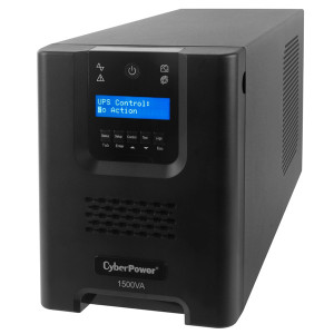 CyberPower Smart App Sinewave Mini-tower Uninterruptible Power Supply (UPS) PR1500LCD, 1500VA / 1050W, 8 Outlets with USB, Serial and EPO Ports.