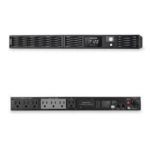 CyberPower Smart App Sinewave 750VA/600W Pure Sine Wave UPS, 1U Rack Mount/Tower Convertible, Multifunction LCD Panel, 7 Outlets/USB/Serial/EPO Ports, Model: PR750LCDRT1U.