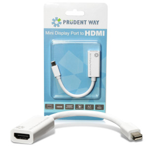 Prudent Way PWI-MD-HDMI Mini Display Port Male to HDMI Female Adapter for Apple MacBook