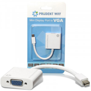 Prudent Way PWI-MD-VGA Mini Display Port Male to VGA Female Adapter for Apple MacBook