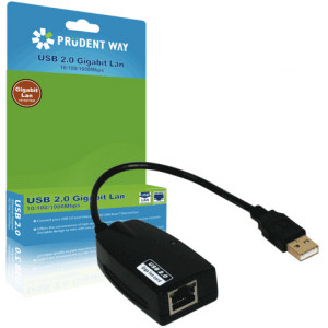 Prudent Way USB2.0 to 10/100/1000Mbps Gigabit LAN Adapter, Supports Auto MDIX