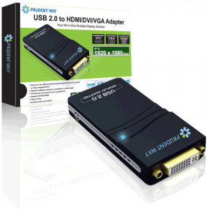 Prudent Way USB 2.0 to HDMI / DVI / VGA Multi Display Adapter