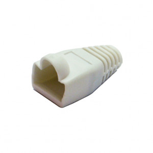 White RJ45 Snagless Boots for RJ45, Model: RJ45SB-WHT