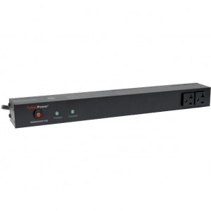 CyberPower 120V AC 1U Rackmount Rackbar Surge Protection, 12 NEMA 5-20R Outlets, 1800 Joules, 15ft Power Cord